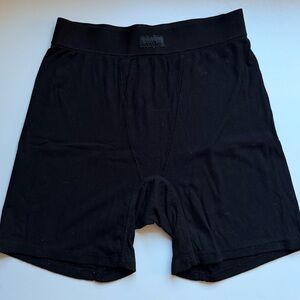 SKIMS Cotton Rib Boxer | Onyx | Black | Small